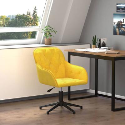 Vidaxl - Bürostuhl Drehbar Gelb Samt Image