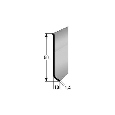 PROVISTON Metall Sockelleiste 10 x 50 x 2500 mm Fußleiste Aluminium Wasserfest Robust Rostfrei