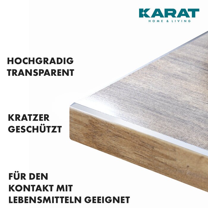 KARAT Tischfolie Imperial Transparent Mattiert mit abgeschrägter Kante 125 x 210 cm Image