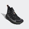 Wanderschuh ADIDAS TERREX "TERREX FREE HIKER 2.0 GORE-TEX", Gr. 44, schwarz (core schwarz, carbon, olive strata), Textil, Synthetik, sportlich, Schuhe, wasserdicht