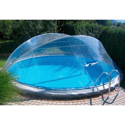 Poolverdeck KWAD "Cabrio Dome für runde Pools mit breitem Handlauf", transparent, B:460cm H:145cm T:460cm, Polyvinylchlorid (PVC), Verdecke, in verschiedenen Größen Image