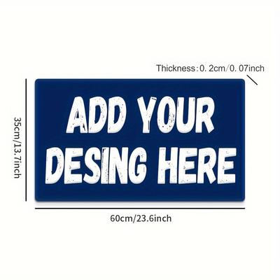 TEMU Customizable Large Rectangular Mouse Pad - Non-slip, Stitched , Natural Rubber - Office, Gaming, And Study - Option Image