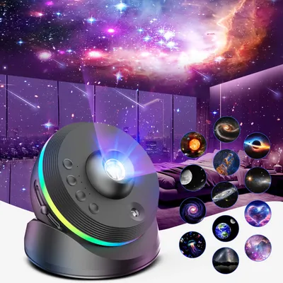 Meteor Galaxy Projektor 13 in 1 HD Planetarium Nachtlicht Lampe Rotary Space Ball Planetarium Projektor Lichter für Kinderzimmer