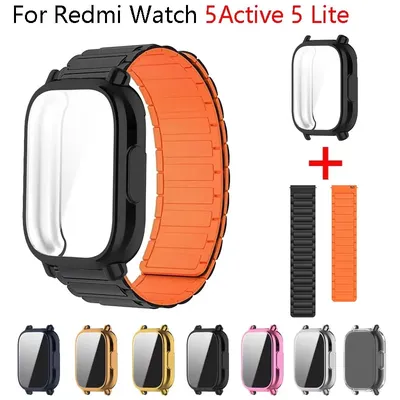 Gehäuse + Silikon-Magnetarmband für Redmi Watch 5, aktives Band, TPU, weiche Hülle, Image