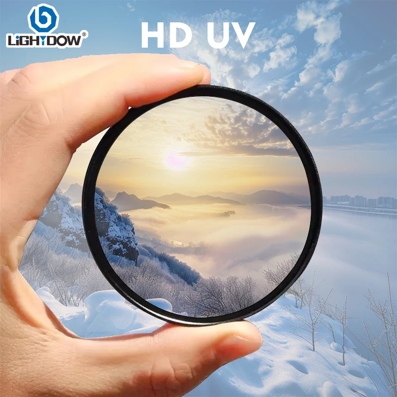 Lightdow HD-UV-Objektivfilter, der das Kameraobjektiv 49 mm-82 mm Größe für Canon Nikon Sony Pentax Kameraobjektivfilter schützt Image