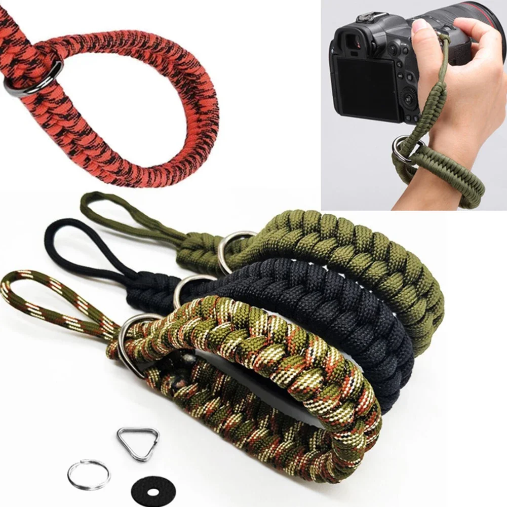 Hand gefertigte gewebte Kamera Armband mit sichereren Anschluss Kamera Hands ch laufe Sicherheits gurt für Canon Nikon Sony Fuji Leica Olympus Image