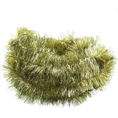 Decoris - Weihnachtsdeko Lametta - Girlande Goldfarben 2,7 Meter - Kunststoff Image