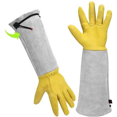 Gartenhandschuhe Damen/Herren Leder-Arbeitshandschuhe – Gartenhandschuhe Geschenk Gartengeräte Image