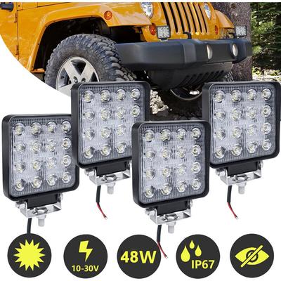 Uisebrt - led Arbeitsscheinwerfer 12V led Zusatzscheinwerfer 4 x 48W - Offroad Auto Scheinwerfer