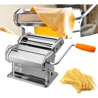 Tolletour - Nudelmaschine Pasta Maker Edelstahl Frische Manuell Pasta Walze Maschine Cutter mit