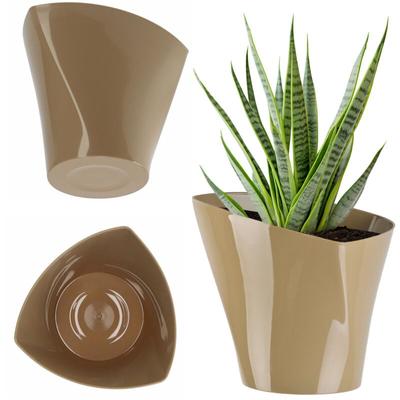 KADAX Blumentopf,übertopf, Pflanztopf aus Kunststoff, 13 cm, Beige