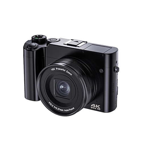 4K UHD Digitalkamera 64MP Dual Kameras Autofokus Selfie Vlogging mit hellem Blitz 16X Zoom kompakte Reisekamera Point and Shoot Valentinstagsgeschenk