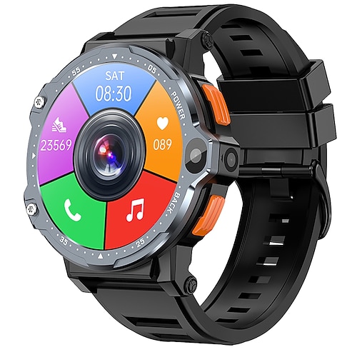 iMosi PG999 Smartwatch 1.54 Zoll Smart Watch Telefon 4G Schrittzähler Anruferinnerung Herzschlagmonitor Kompatibel mit Null Herren GPS Langer Standby Freisprechanlage IP 67 43mm Uhrengehäuse