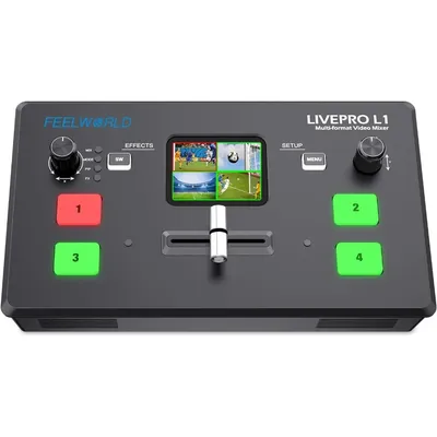 LIVEPRO L1 V1 Multi Camera Video Mixer Switcher 2 Inch LCD Display