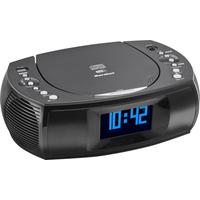 KARCHER Uhrenradio UR 1309D, schwarz, B:23,8cm H:7,5cm T:16cm, Radios, DAB+ Radio, CD-Player, USB-Anschluss, USB-Ladefunktion, Radiowecker