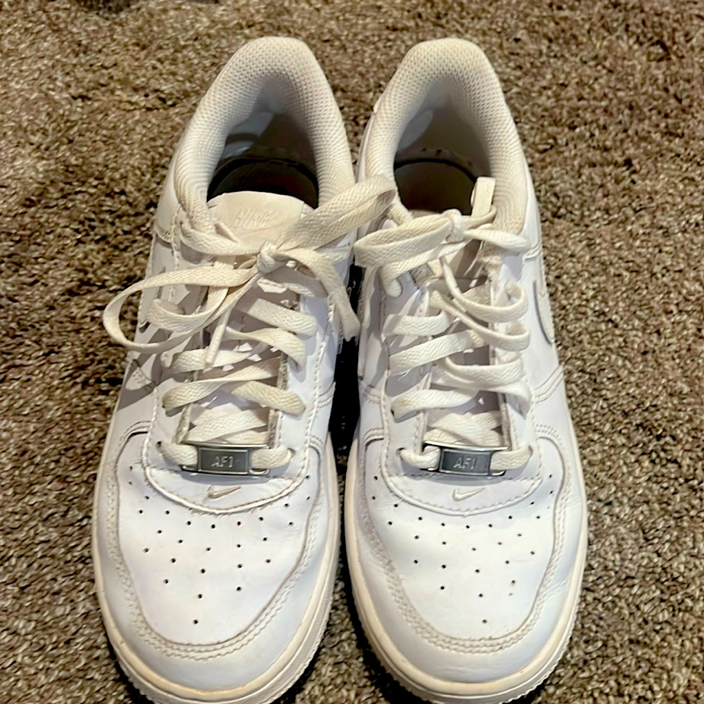 Nike Shoes | Air Force One Nike Youth Size 2 Excellent Used | Color: White | Size: 2b