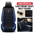 1X Coprisedile universale per auto Coprisedili anteriori in pelle PU Cuscino per schienale per sedia Protezione in pelle Interni auto Rosso / Blu