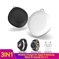 Caricabatterie wireless portatile 3W per Samsung Galaxy Watch 7/6/5 5Pro 4/3 Active 2 Apple Watch Utral 8 7 6 5 4 Airpods Pro