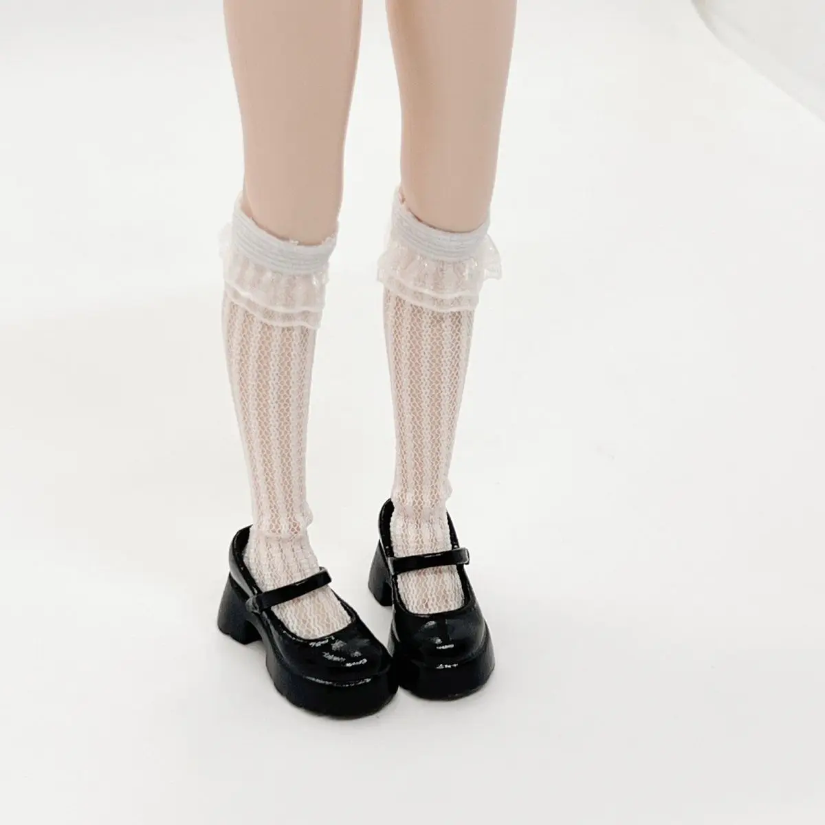 Blythe Puppe Schuhe Ob24 Schuhe Akademie Stil Harz Babys chuhe vielseitige Mode High Heel Kuchen Schuhe schwarz und weiß zwei Farben Image