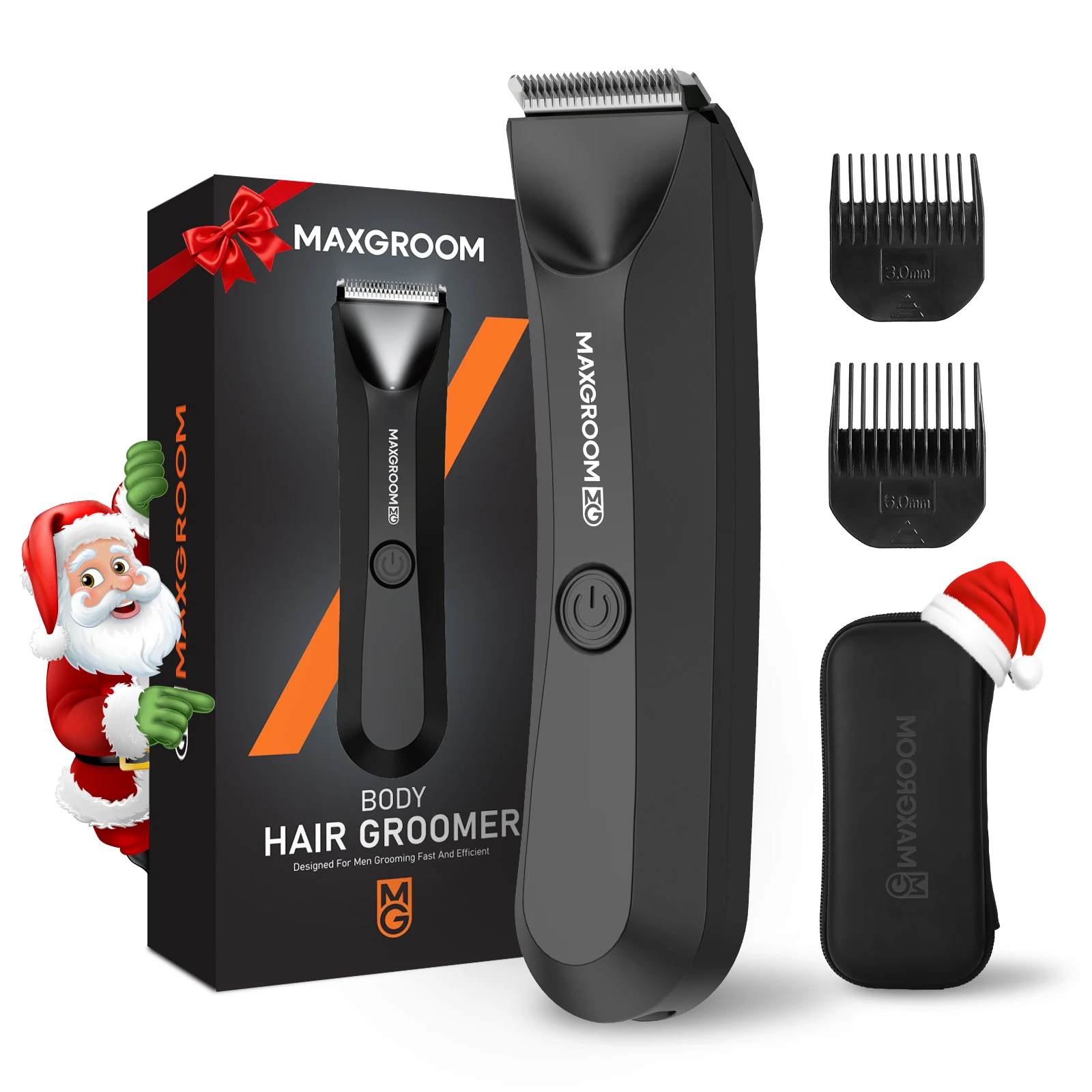 MAXGROOM Rasierer für Männer, Ballschneider für Leistengegend, Schampflege, Körperhaarschneider, austauschbare Keramikklingenköpfe, elektrischer Rasierer Image