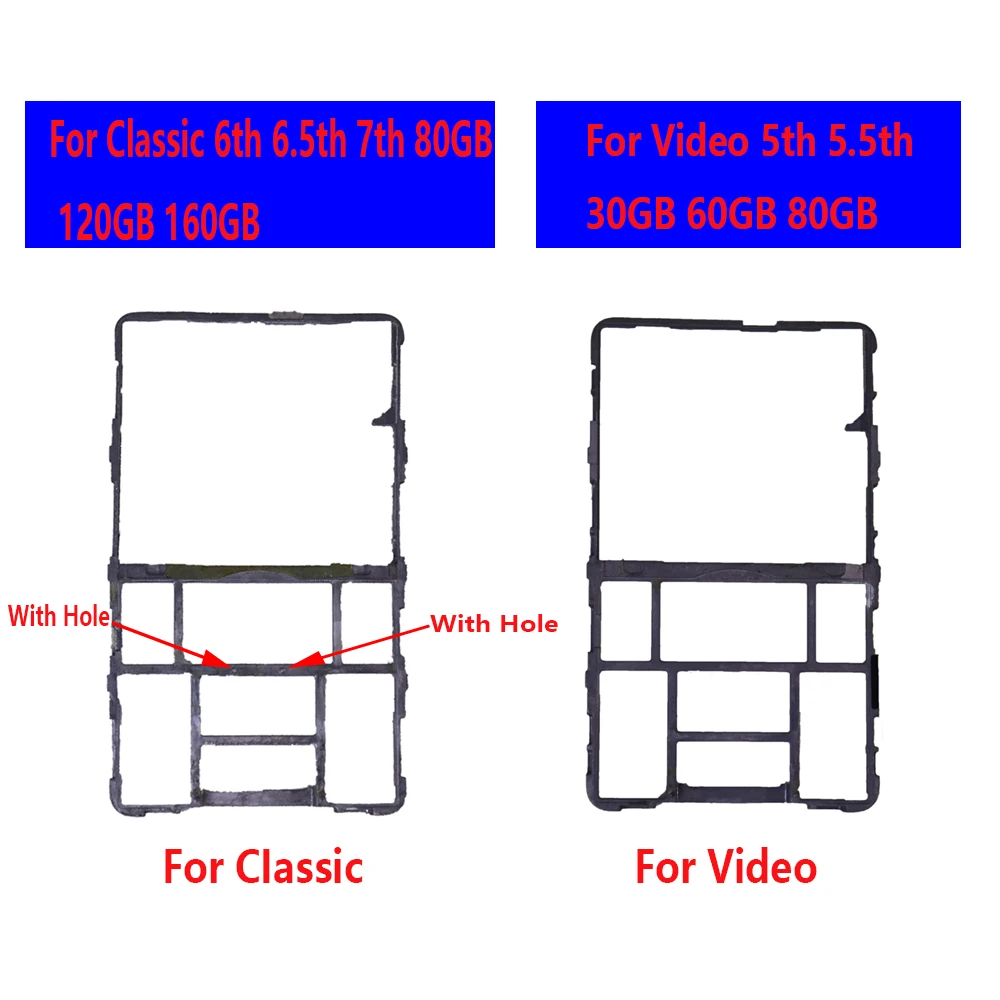 Metall-Mittelrahmen-Lünettenhalterungsgehäuse für iPod 5. Video 30 GB, 60 GB, 80 GB, 6. 7. Classic 80 GB, 120 GB, 160 GB Image