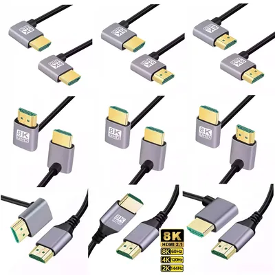 5 m 3 m 1 m 90 Grad HDMI 2,1 V Kabel 8K120 Hz 48 Gbit/s EARC ARC HDCP Ultra HDR für HD TV Laptop Projektor PS4 PS5 HDMI Adapter