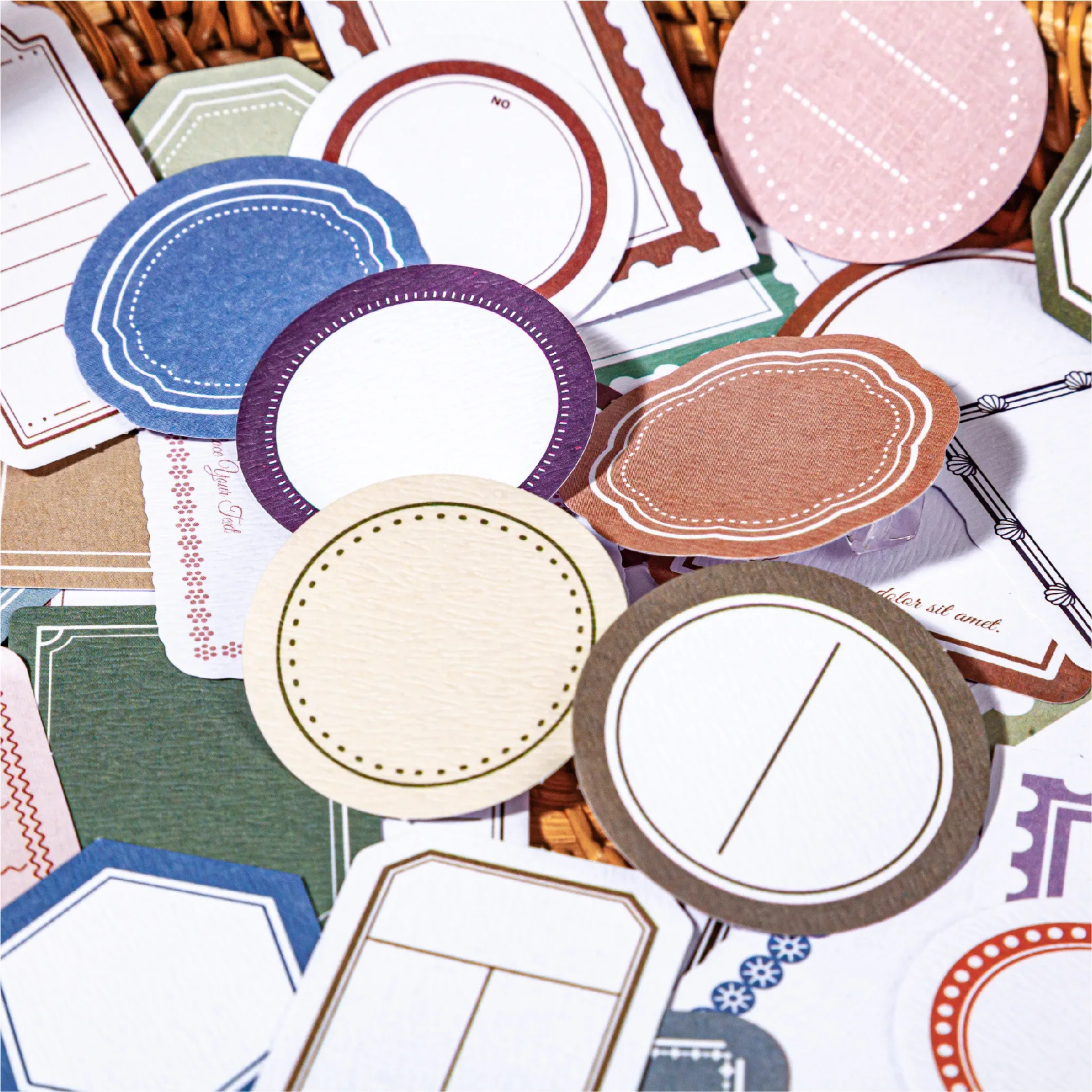 30 stücke Basis Grenze beschreibbare Aufkleber dekorative Collage Hand Konto Tagebuch Album handgemachte DIY Junk Journal Lieferungen Image