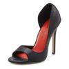 High-Heel-Sandalette "Peeptoe Pumps mit hohem Absatz", Damen, Gr. 42, schwarz, Obermaterial: 100% Polyurethan. Futter: 100% Polyurethan. Decksohle: 100% Lederimitat. Laufsohle: 100% Synthetik, LASCANA BELLE AFFAIRE, animal-print, sexy, Schuhe...