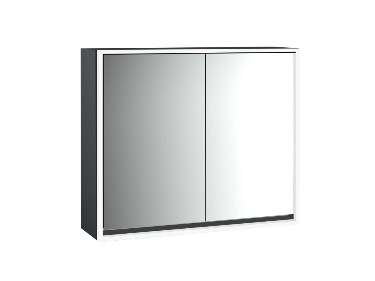 emco LED-Lichtspiegelschrank Loft Aufputz, 800 mm, 2-türig schwarz, 979813306 979813306 Image
