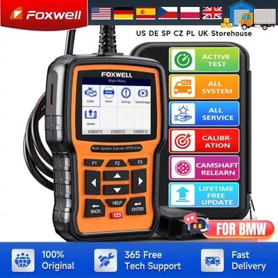 FOXWELL NT510 Elite Wireless OBD2 Scan Tool fit for BMW Mini Rolls-Royce Diagnostic Tool All System