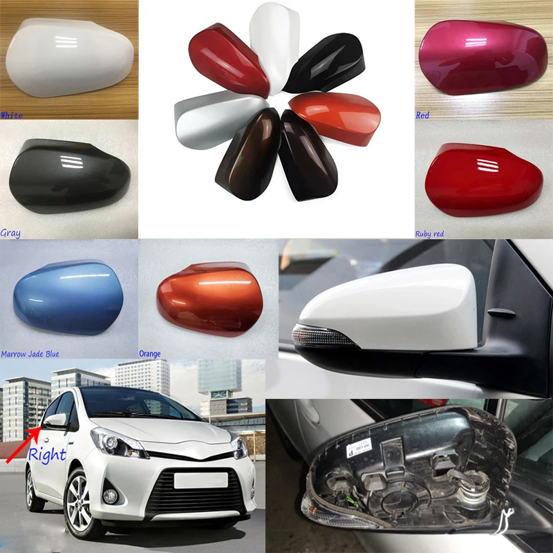 Accessori auto originali per Toyota Yaris HYBRID 2012 ~ 2020 Copertura specchietto retrovisore Specchio retromarcia Borsette Custodia specchio