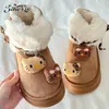 Neue Hello Kitty Mädchen Winterstiefel Plüsch Schneestiefel Warmer rutschfester Sneaker Niedliche warme Baumwollschuhe Outdoor Kurzstiefel Mädchen Geschenk