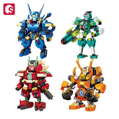 SEMBO Chiese-Stil Mecha Assemblage Bausteine Roboter Modell Ziegel Sammeln Ornamente Kinder Image