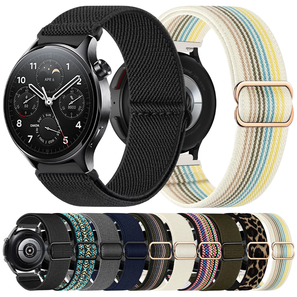 20 22 mm verstellbares geflochtenes Armband für Xiaomi Watch S4 S3 S1 Active/Color 2 Sport elastischer Handgelenkgürtel für HUAWEI WATCH GT4 46 mm Image