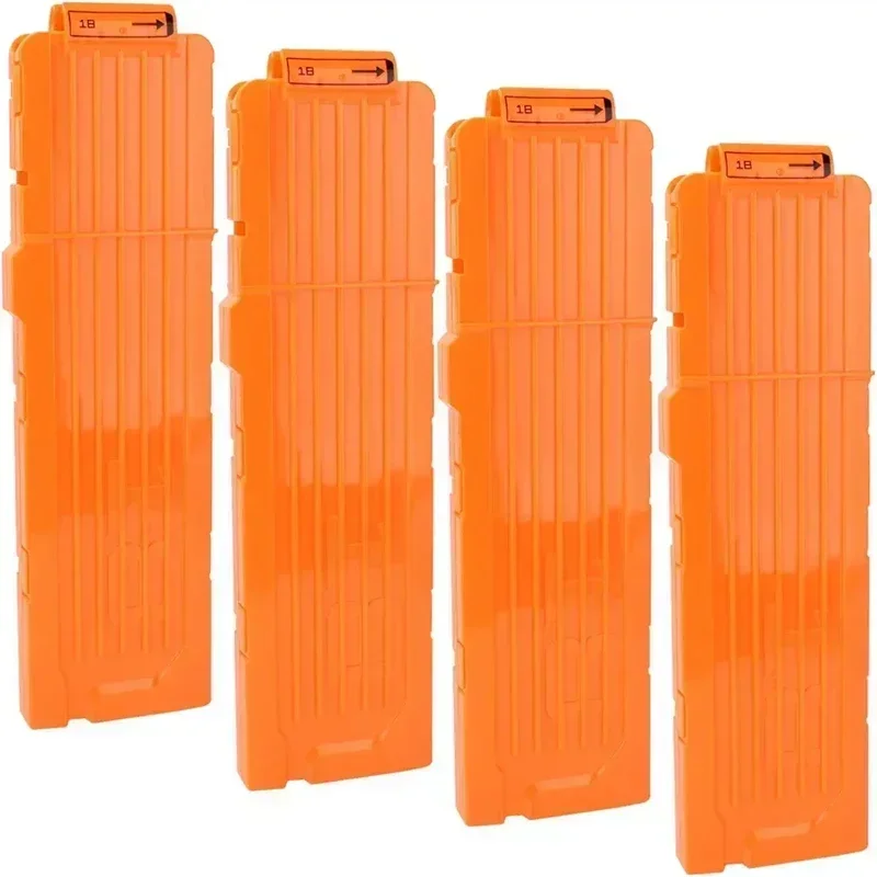 1/4 stücke Soft Bullet Clips 18-Darts Quick Reload Clips Magazin Clips für Nerf Toy Dart Gun (orange) Image