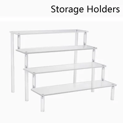 Acryl Display Stand Lagerung Rack Puppe Ton Figur Display Stand Transparent Leiter Make-Up Organisation Regal Shop Display