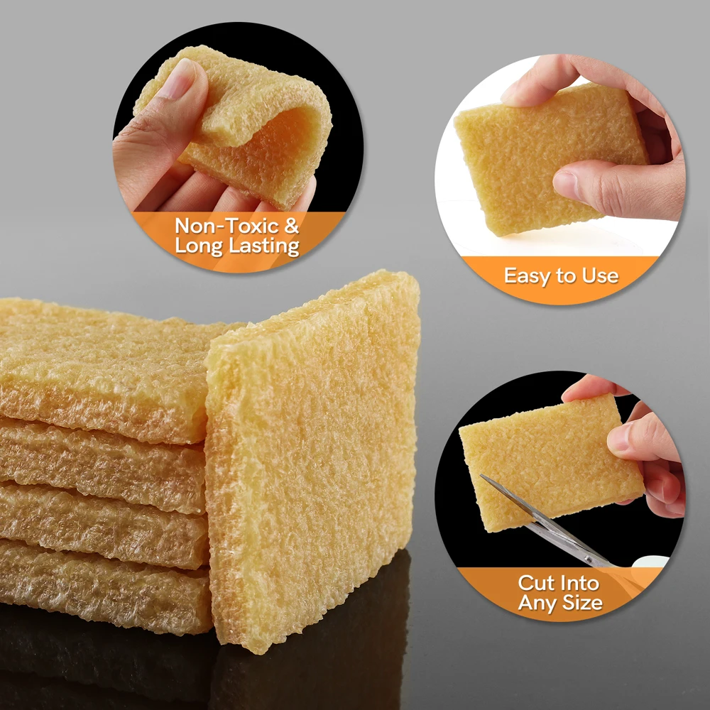 2 Stück langlebige Kleberrückstände, Zement-Radiergummi, Gummi-Reinigungs-Radiergummi zum Entfernen von Kleber und Rückständen aus Papier, Kunststoff und mehr Image