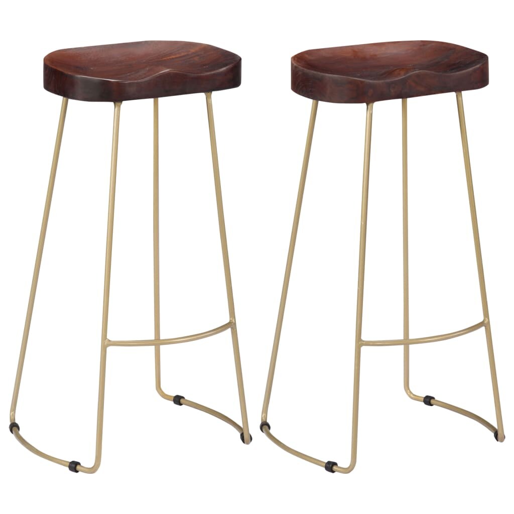 vidaXL Gavin Barhocker 2 Stk. Massivholz Mango Image
