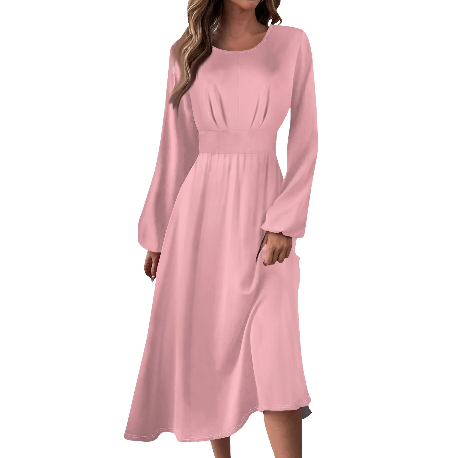 Abito da donna in cotone Abito lungo da donna oversize Bianco con scollo a V Abiti larghi Donna Nuovi abiti casual eleganti da donna alla moda