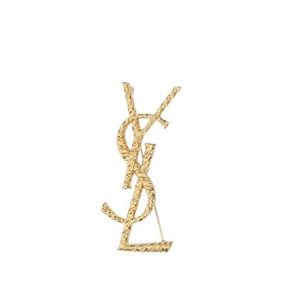Opyum Ysl Twisted Brooch - Metallic - Saint Laurent Brooches