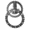 Orologio da parete 3D grande Nordic Gear Orologio meccanico moderno in metallo con calendario Orologi da ufficio neri silenziosi Orologi da parete Decorazioni per la casa Regalo