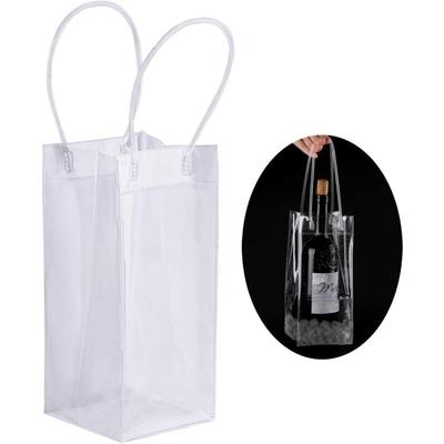Sollbry - 6er-Pack rechteckige, transparente PVC-Geschenktüten mit Griffen für den Valentinstag, Image