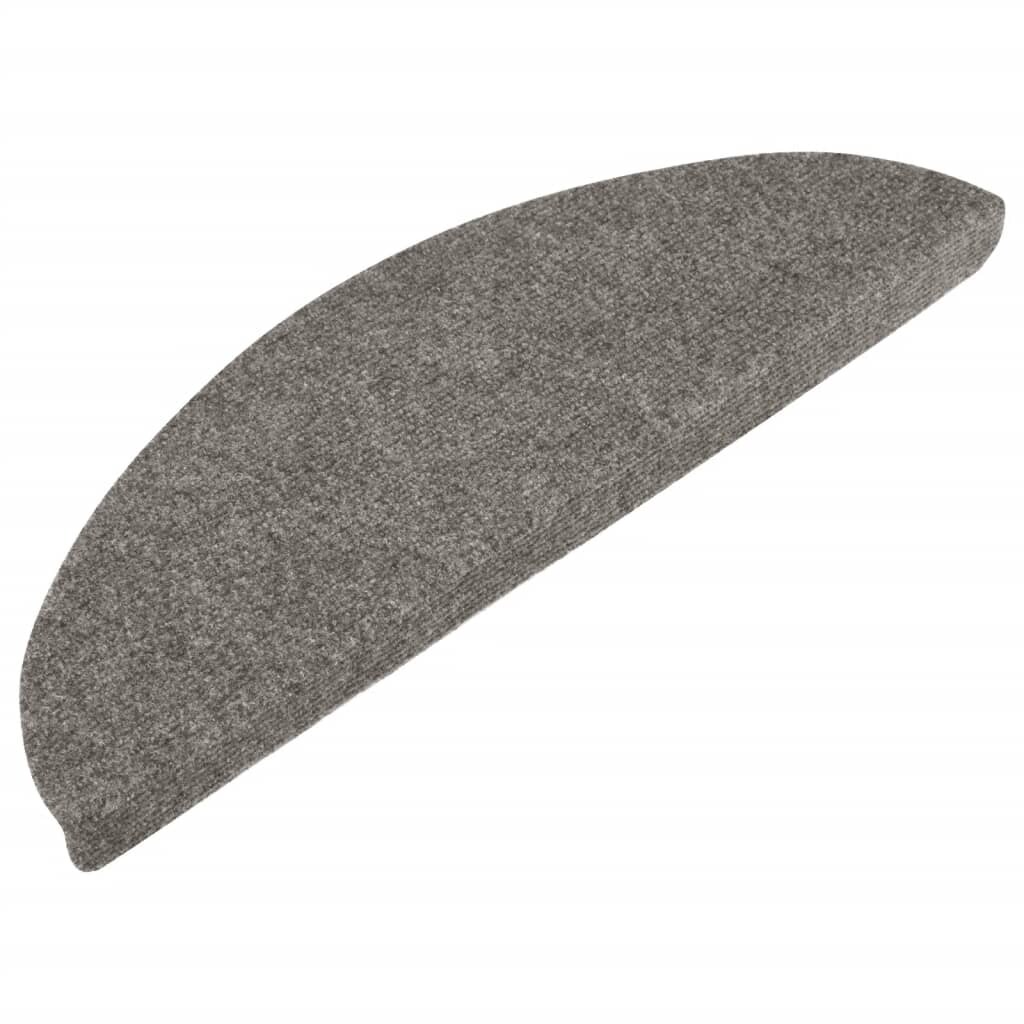 vidaXL Stufenmatten Selbstklebend 10 Stk. Grau 56x17x3 cm Image