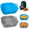 Silicone Air Fryer, 2 Pièces Moule Air Fryer, 20cm Moule Silicone air Fryer, Réutilisable Plat