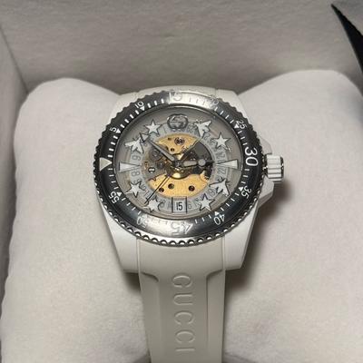 Gucci Accessories | Gucci Dive Men’s Automatic Watch Ya136343 | Color: White | Size: Os