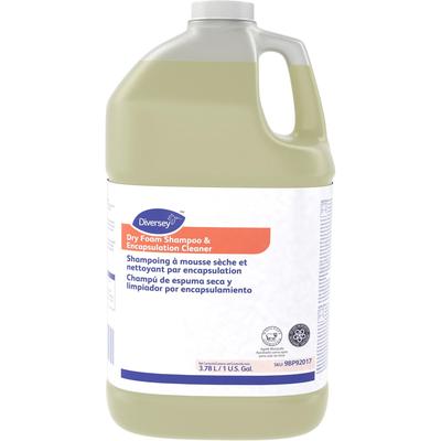Diversey 9BP92017 Dry Foam Shampoo & Cleaner, Liquid, 128 fl oz (4 quart), Floral Scent, 4/Carton, Straw - Case of 4 DVO9BP92017