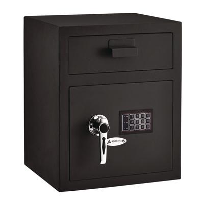 AdirOffice 1.1 cu ft Steel Digital Secure Money Deposit Safe with Digital keypad, 15.3 x 13.5 x 19, Black (ALHI670200BLK)