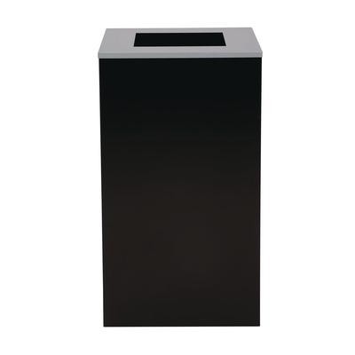 Alpine Industries 29 Gallon Trash/Recycling Cans, Steel, Black Can with Square Lid (ALH4450KITBLKS)