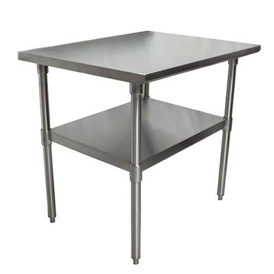 BK Resources 2VT3630 Stainless Steel Flat Top Work Tables, 36w x 30d x 36h, Silver, 2/Pallet