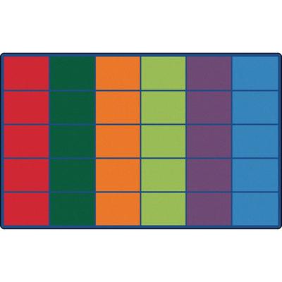 Carpets for Kids Colorful Rows Seating Rug - Area Rug - 12 ft Length x 90